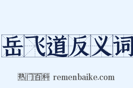 岳飞道反义词是什么意思的图片